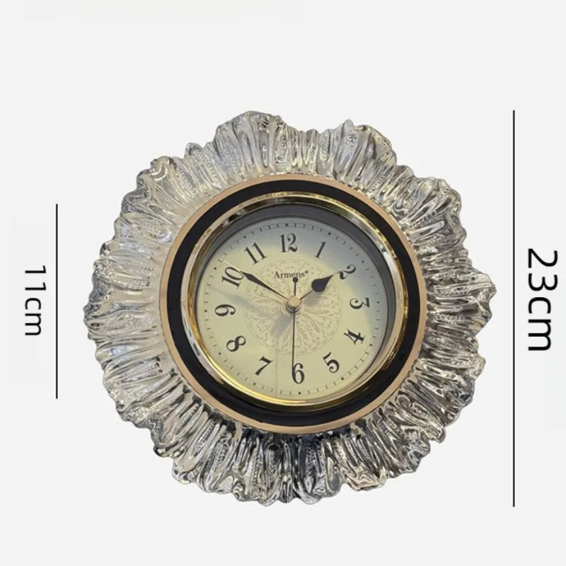 Retro Luxury Desk Clock with Backlight – Silent Quartz Table Clock Decorative Desk Clock Babs