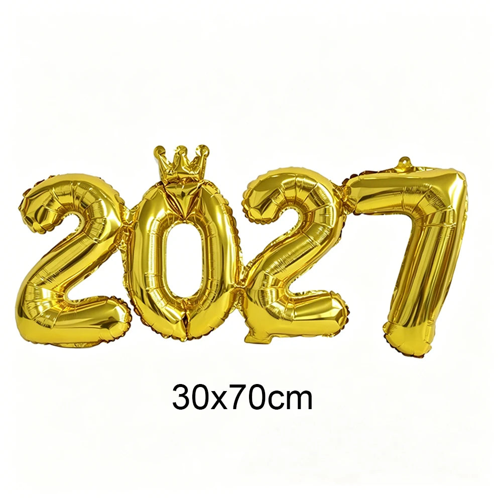 2027 New Year Foil Balloon Set – Gold, Silver & Champagne Party Foil Balloons Babs iridescent As pictures show