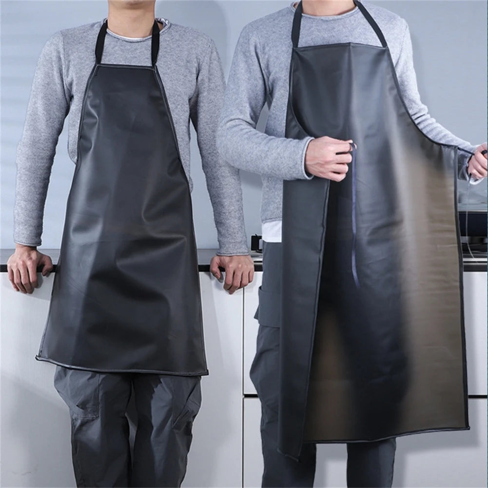 Waterproof Black PVC Apron – Oil-Resistant Kitchen & Work Waterproof PVC Apron Babs