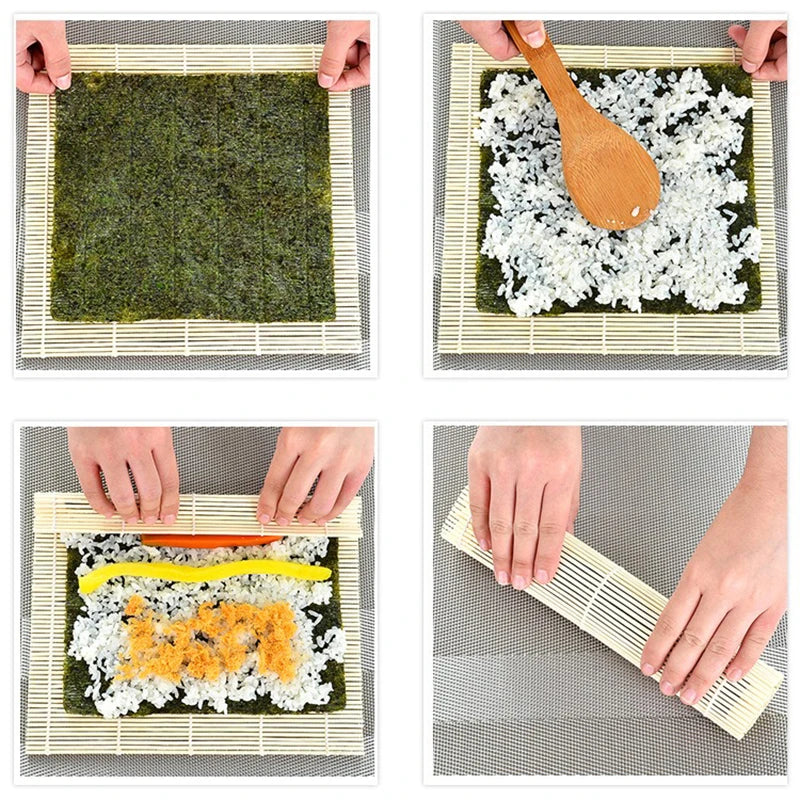 Sushi Maker Kit – Bamboo Rolling Mat & Onigiri Rice Molds Sushi Making Set Babs