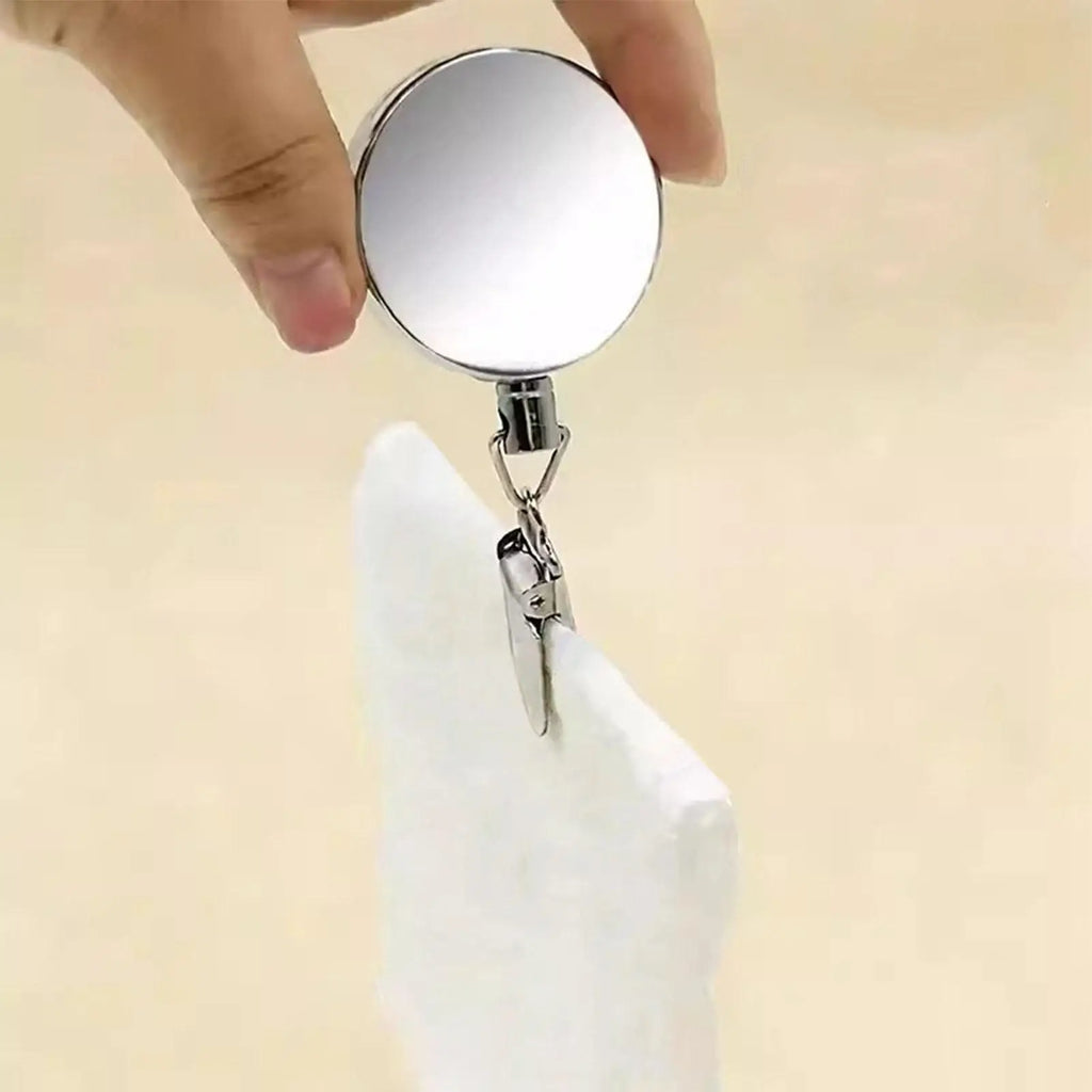 Retractable Self-Adhesive Towel Rack with Metal Clamp Towel Rack Holder Babs