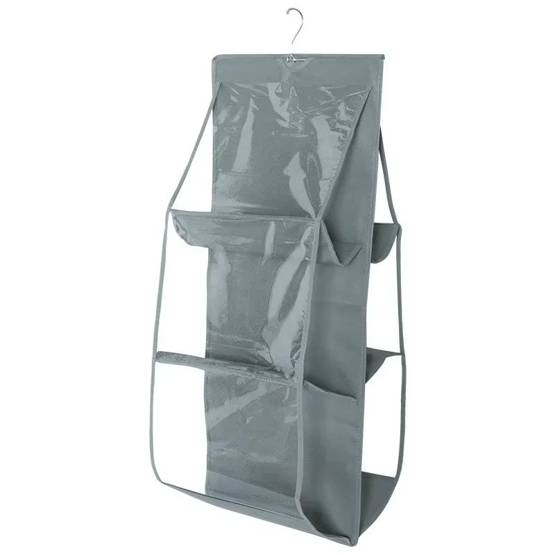 6-Pocket Hanging Handbag Organizer – Waterproof Closet Storage Closet Bag Organizer Babs G412A