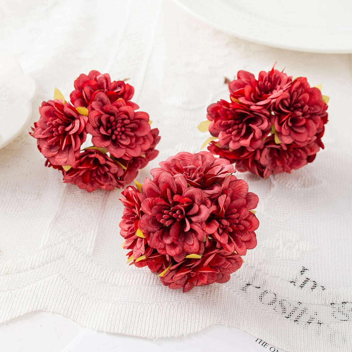 Silk Rose Artificial Flowers Mini Bouquet 1/3pc – Wedding Decor Artificial Flower Bouquet Babs