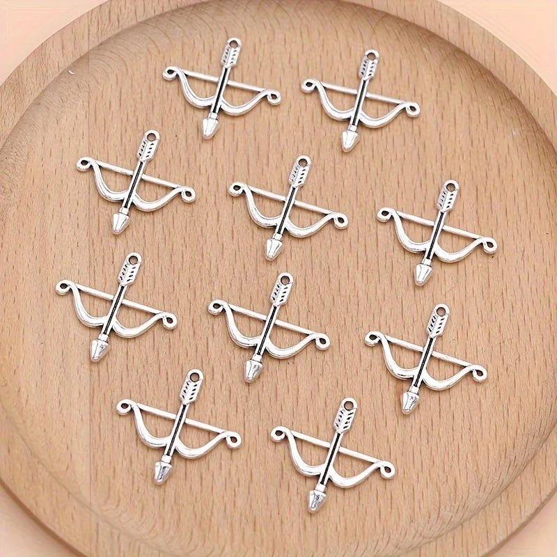 Silvery Bow & Arrow Zinc Alloy Charms for DIY Jewelry Making DIY Jewelry Charms Babs