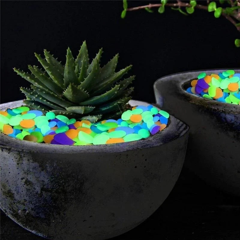 Glow in the Dark Pebbles – Garden Walkway & Fish Tank Stones Decorative Garden Stones Babs