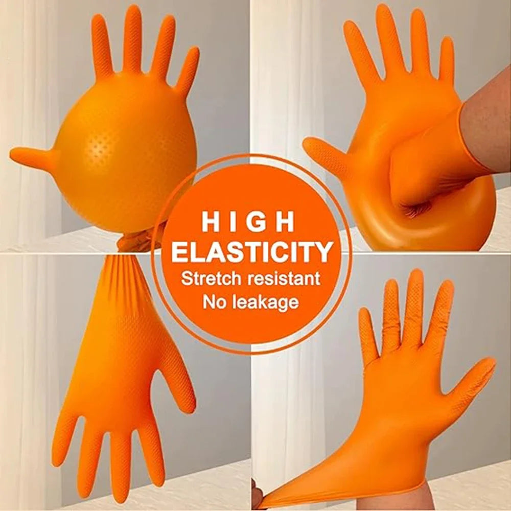 8mil Heavy Duty Nitrile Gloves – Textured Grip, Disposable Work Disposable Nitrile Gloves Babs