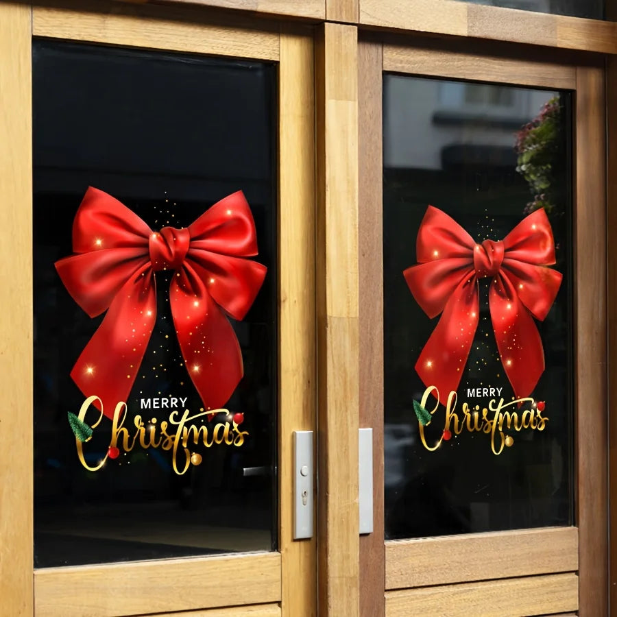 Christmas Window Stickers – Electrostatic Holiday Glass Cling Holiday Window Sticker Babs