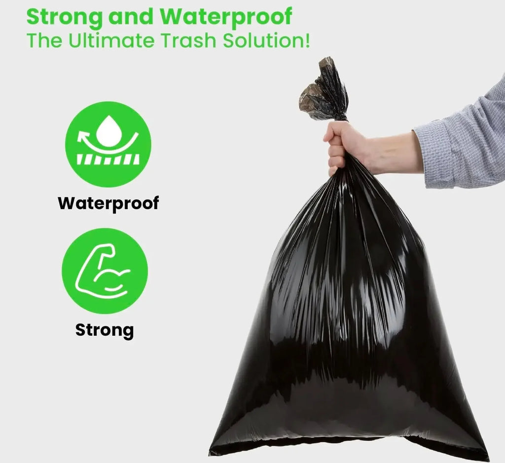 Extra Large Heavy-Duty Black Garbage Bags 50/100 Pack Kitchen Garbage Bags Babs
