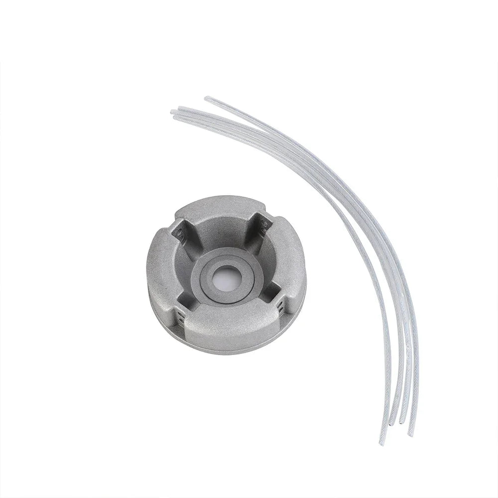 Universal Aluminum Weed Trimmer Head – Nylon & Steel Line Trimmer Head Replacement Babs With 4pc Line