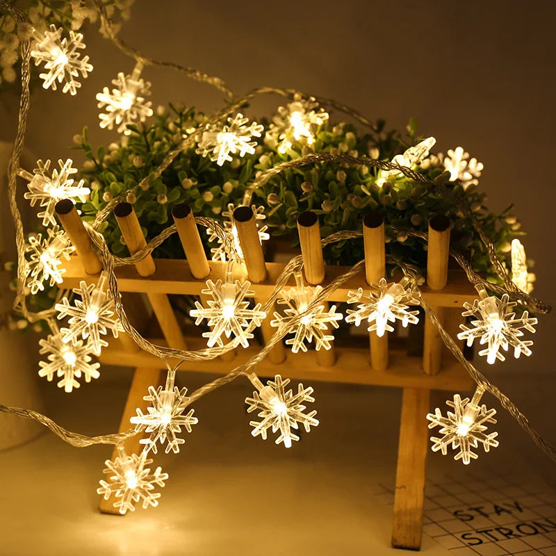 Snowflake LED Christmas Garland Light – USB & Battery Powered LED Christmas Garland Babs