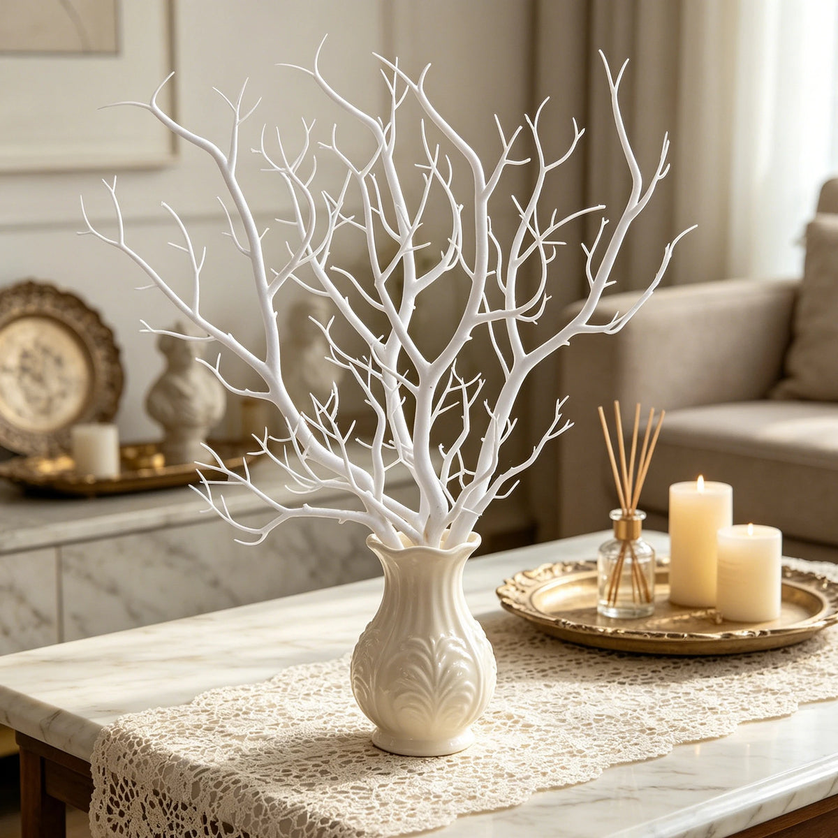 Artificial Tree Branches for Vase, Wedding & Home Decor – 5/10 Pcs Artificial Plant Branches Babs
