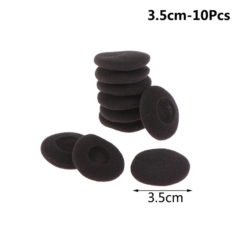 10-Pack Foam Ear Pads Cushions for Earhook Headphones 3.5–6cm Headphone Ear Pads Babs 3.5cm-10Pcs