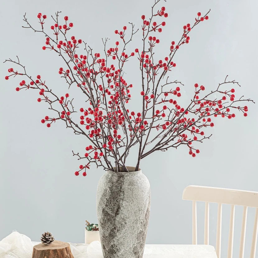 Artificial Holly Berry Branches – Festive Home & Wedding Decor Artificial Holly Branches Babs