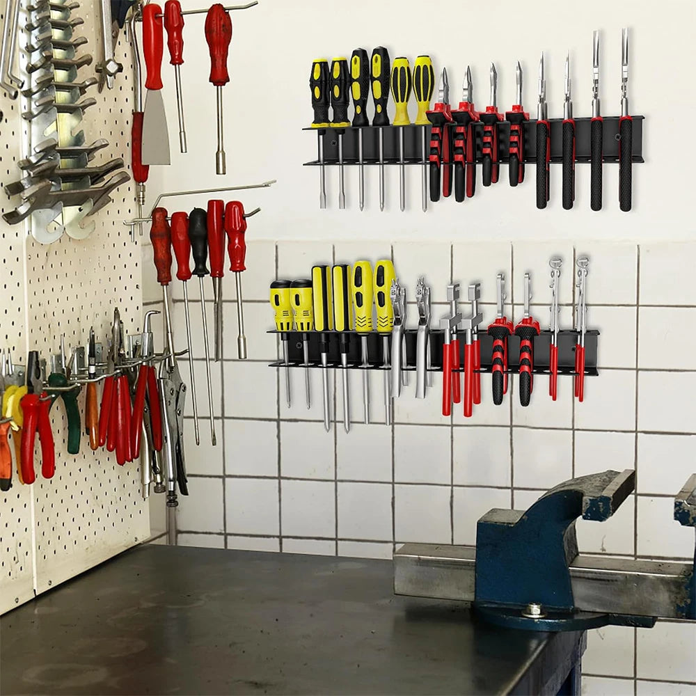 Wall Mount Tool Organizer – Heavy Duty Metal Rack for Garage Wall Mount Tool Rack Babs