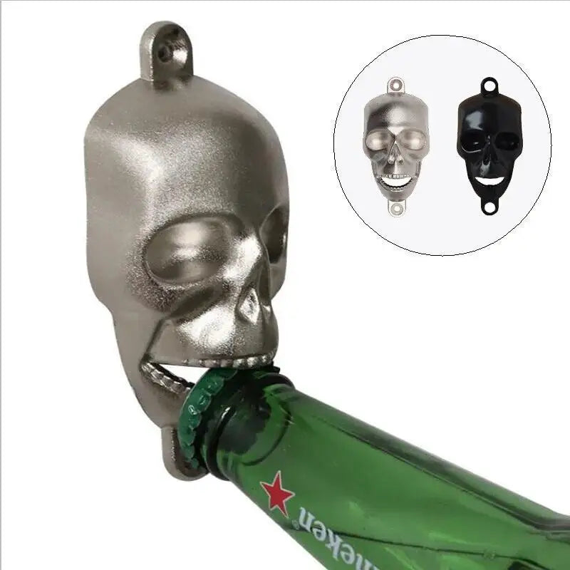 Skull Wall Mounted Bottle Opener – Zinc Alloy Bar Decor Wall Bottle Opener Babs