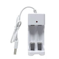 USB 2-Slot AA/AAA Battery Charger – Ni-MH/Ni-Cd Portable USB Battery Charger Babs White USB China Mainland