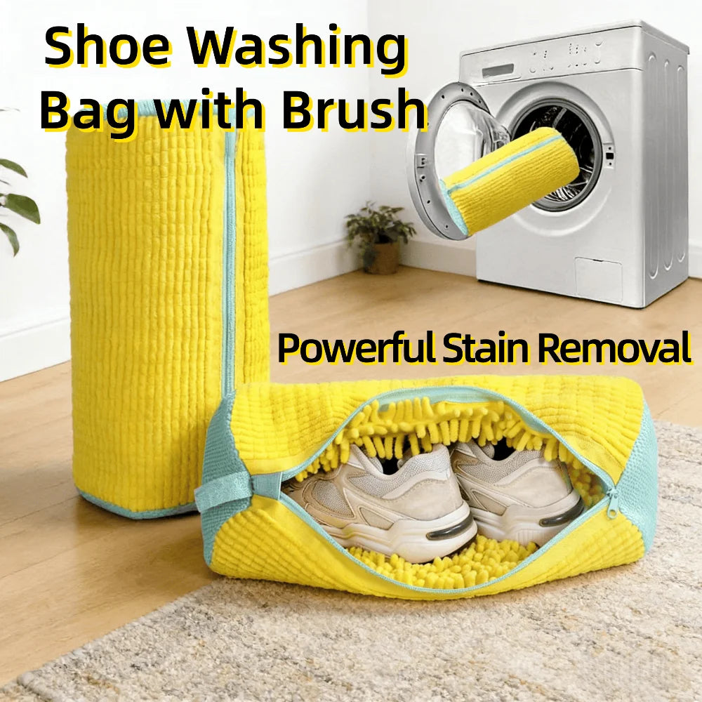 Shoe Washing Bag with Brush – Machine Wash Shoe Protector Shoe Laundry Bag Babs
