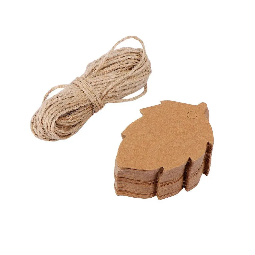 100 Pcs Kraft Paper Maple Leaf Hang Tags – Blank Gift Labels Kraft Paper Hang Tags Babs