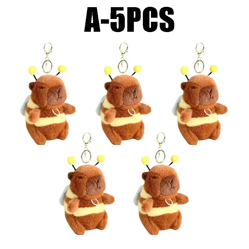 Cute Capybara Plush Keychain – Bubble Pop & Tail Wag Plush Keychain Toy Babs A-5PCS