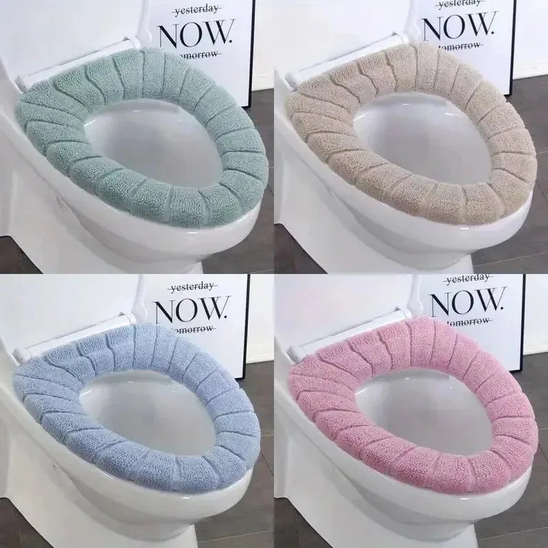 Plush Toilet Seat Cover – Soft Warm Universal Cushion (1/2/4 Pcs) Toilet Seat Cover Babs