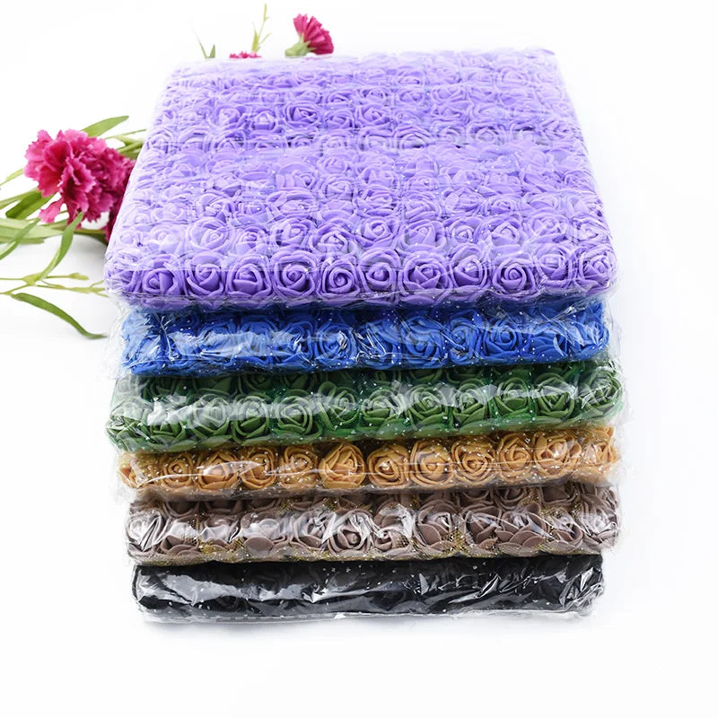 144pcs Artificial Foam Rose Heads for Wedding & Home Décor DIY Artificial Flower Heads Babs