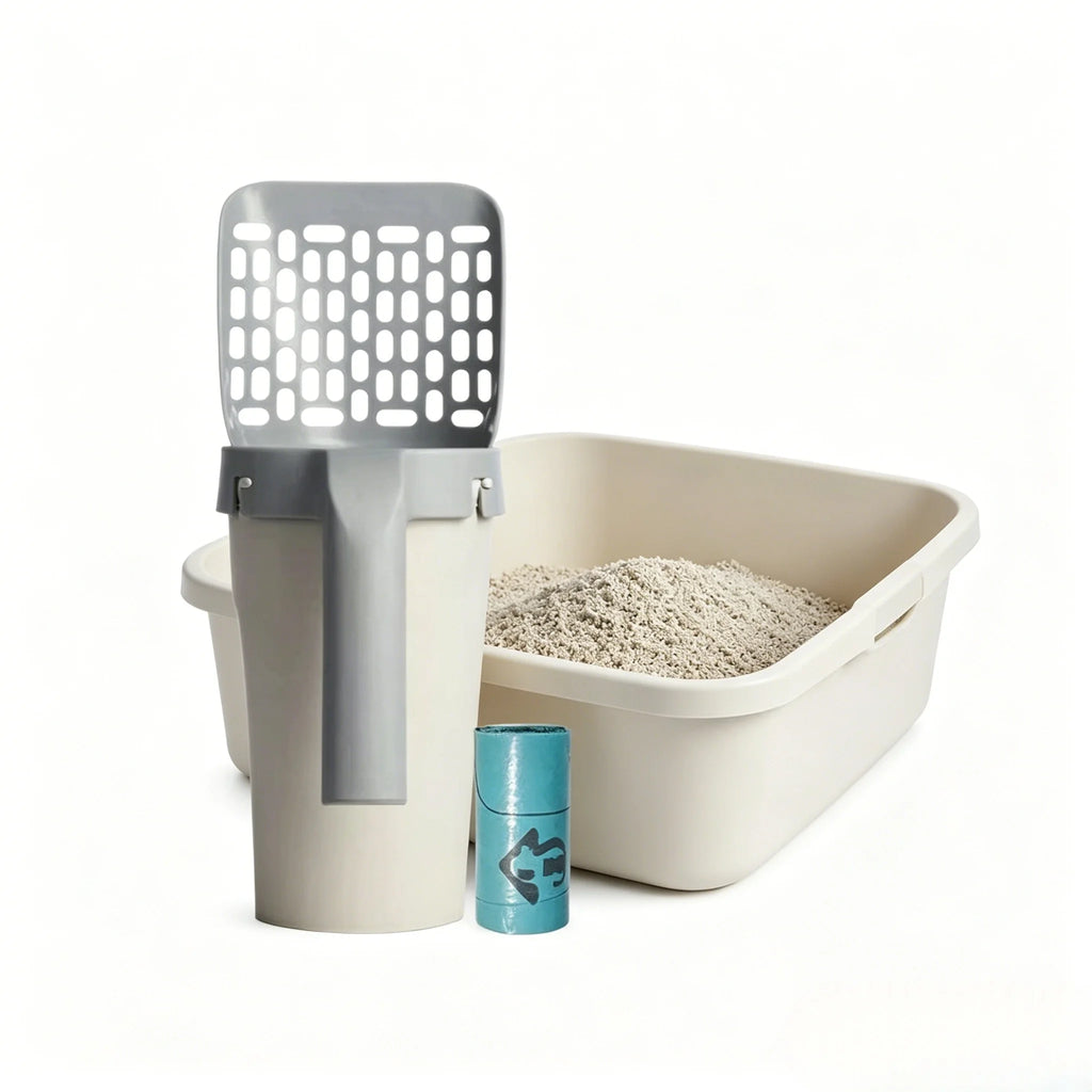 Large Detachable Cat Litter Scoop with Built-In Trash Can Cat Litter Scoop Babs