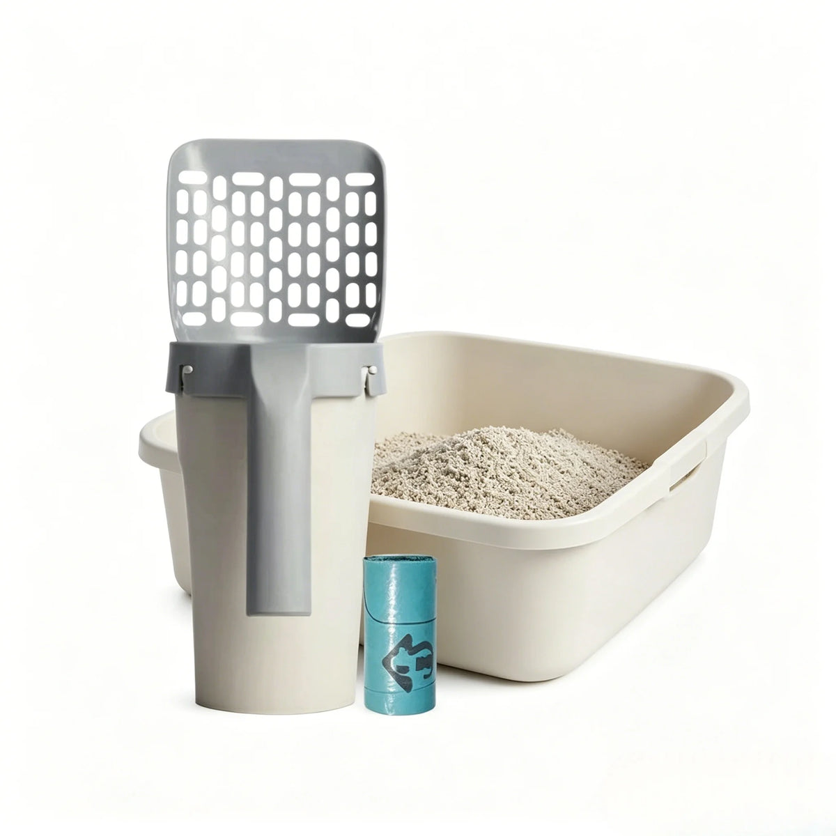 Large Detachable Cat Litter Scoop with Built-In Trash Can Cat Litter Scoop Babs