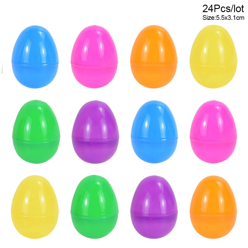 Fillable Easter Eggs 12/24 Pcs – Plastic Party Gift Boxes Fillable Easter Eggs Babs 24pcs A