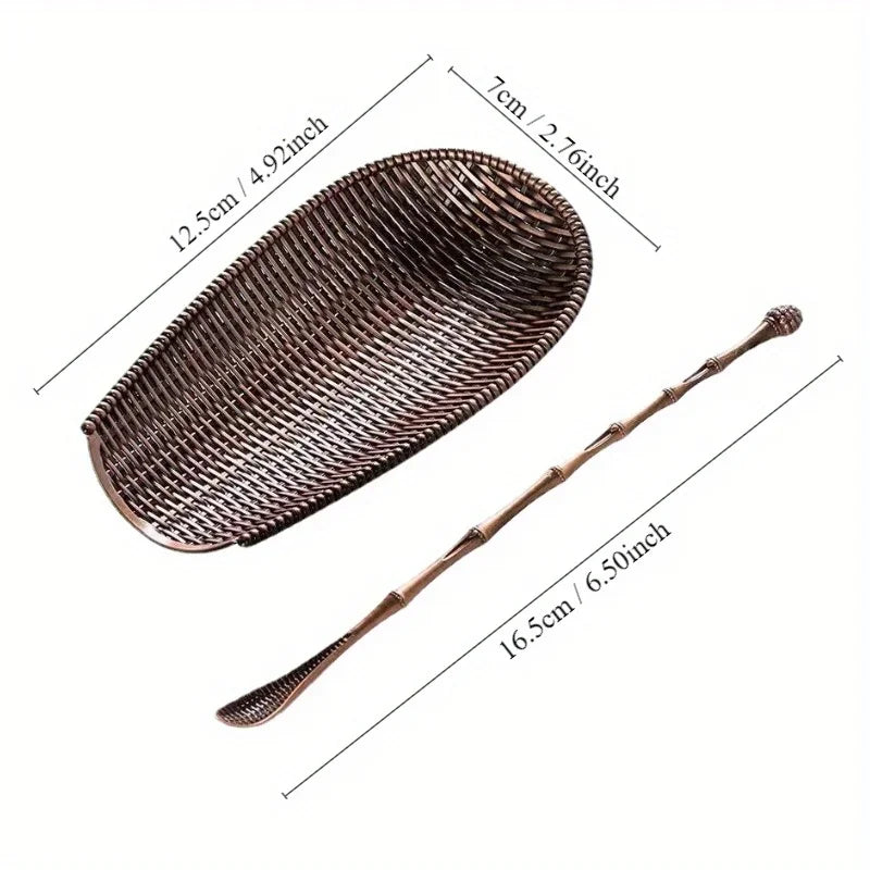 2Pcs Alloy Kung Fu Tea Scoop Set – Handmade Tea Shovel Tools Tea Ceremony Tools Babs