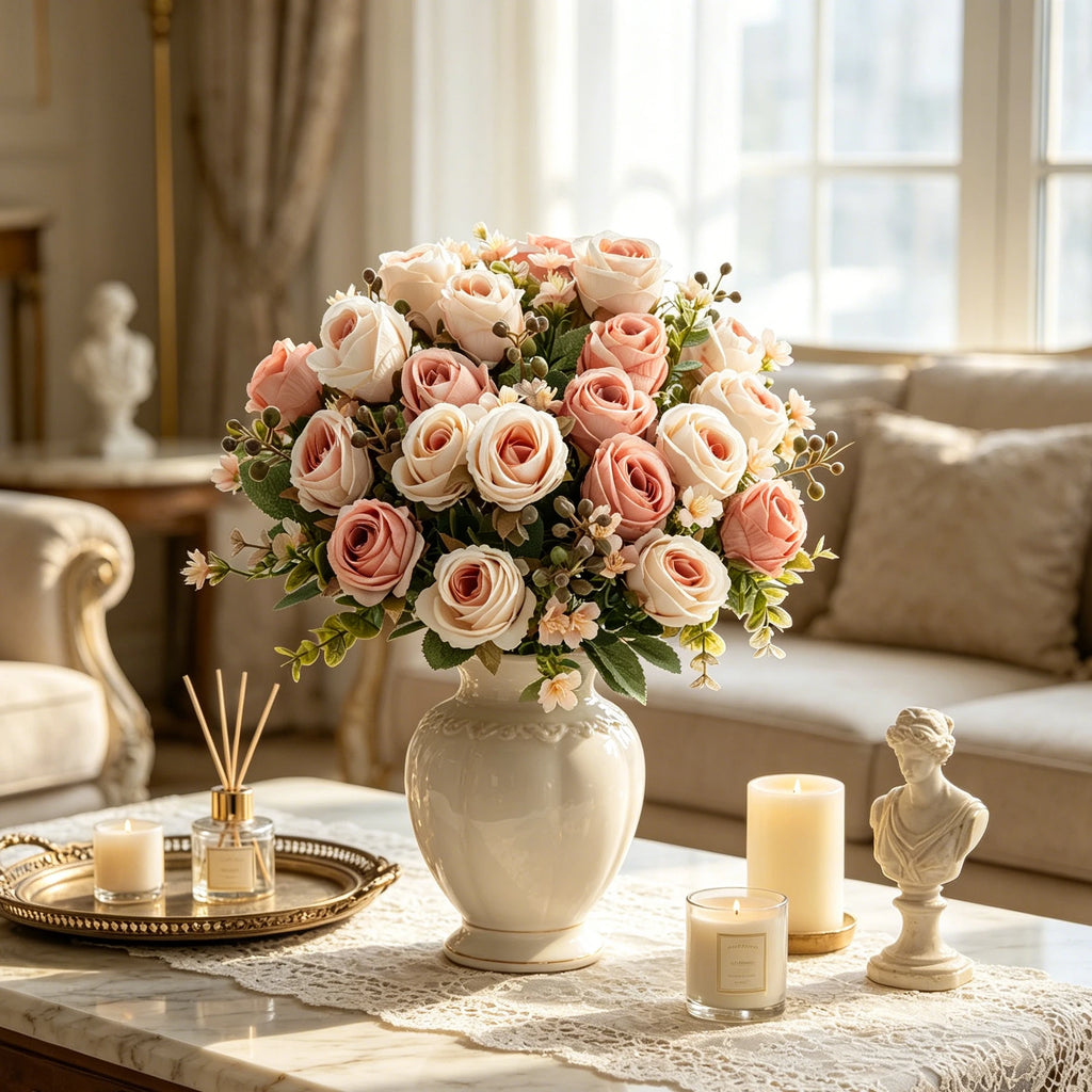 Artificial Silk Rose Bouquet for Weddings & Home Décor Artificial Silk Flowers Babs