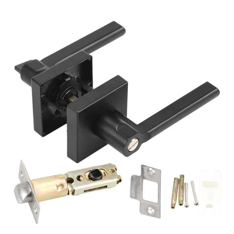 3-Lever Door Lock Set – Passage, Privacy & Entry, Zinc Alloy Door Lock Set Babs Black C NONE