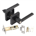 3-Lever Door Lock Set – Passage, Privacy & Entry, Zinc Alloy Door Lock Set Babs Black C NONE