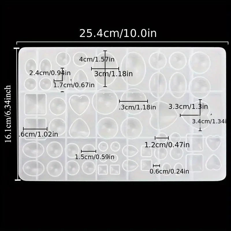 DIY Crystal Mirror Silicone Mold for Earring & Pendant Making Jewelry Craft Mold Babs