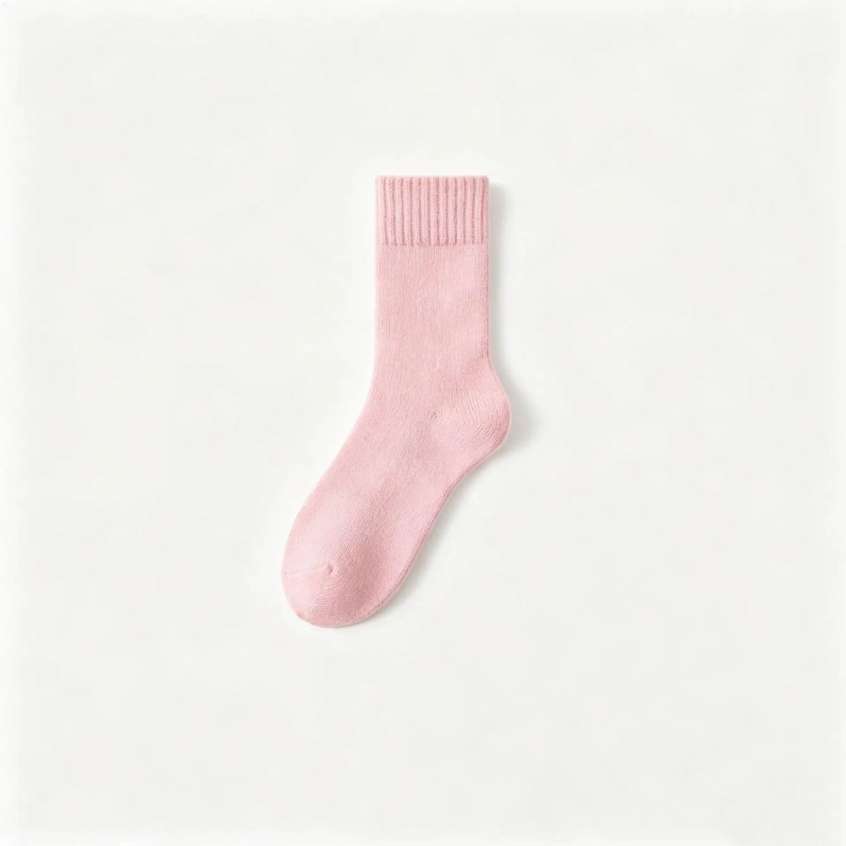 Fleece Lined Thermal Wool Socks – Thick Terry Mid-Calf, 2 Pairs Thermal Wool Socks Babs One Size Pink