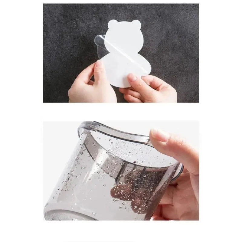 Bear Wall Mount Toothbrush Cup Holder for Kids' Bathroom Toothbrush Cup Holder Babs