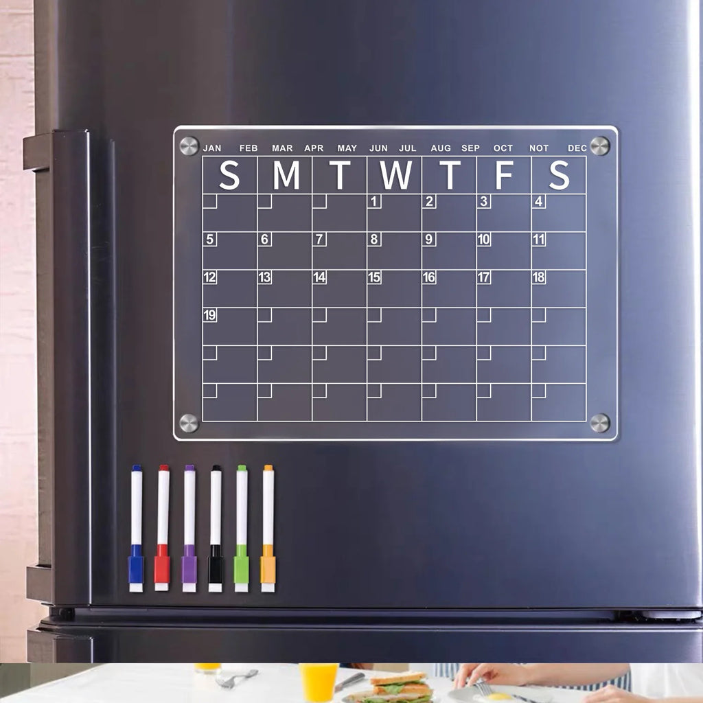 Acrylic Magnetic Whiteboard Weekly Planner with Erasable Pen Magnetic Whiteboard Planner Babs