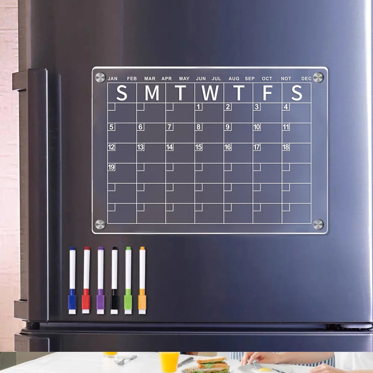 Acrylic Magnetic Whiteboard Weekly Planner with Erasable Pen Magnetic Whiteboard Planner Babs