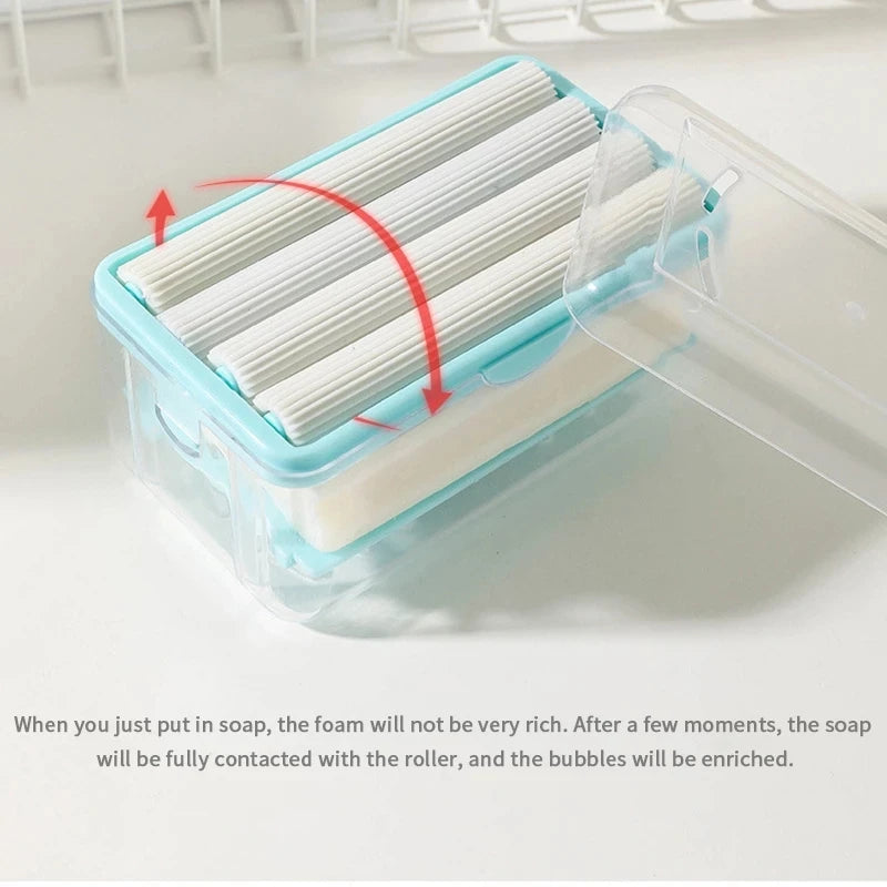 Roller Soap Dish Holder with Drain & Sponge | 2-in-1 Soap Dish Holder Babs