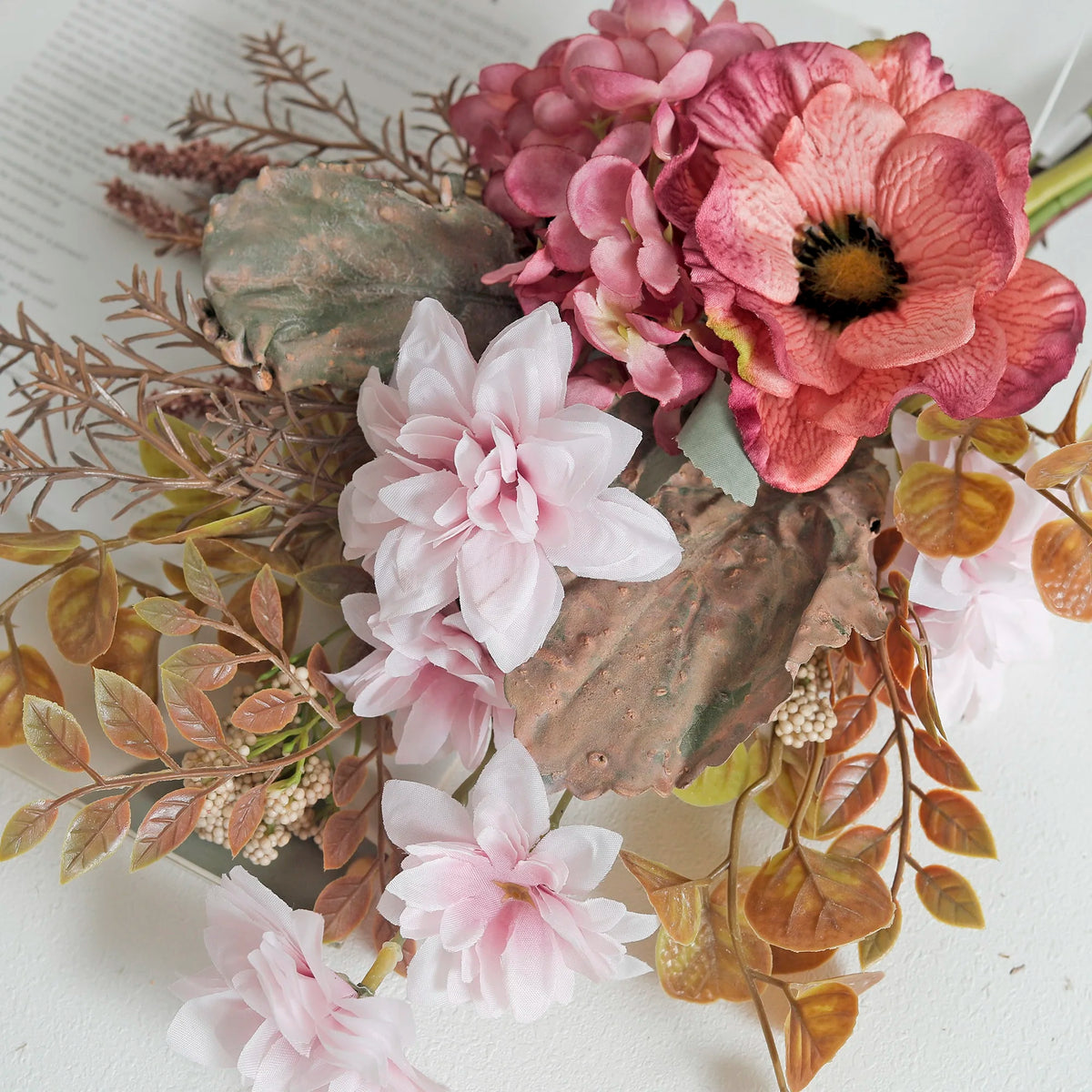 Artificial Silk Flower Bouquet – Hydrangea, Peony & Dahlia Artificial Flower Bouquet Babs