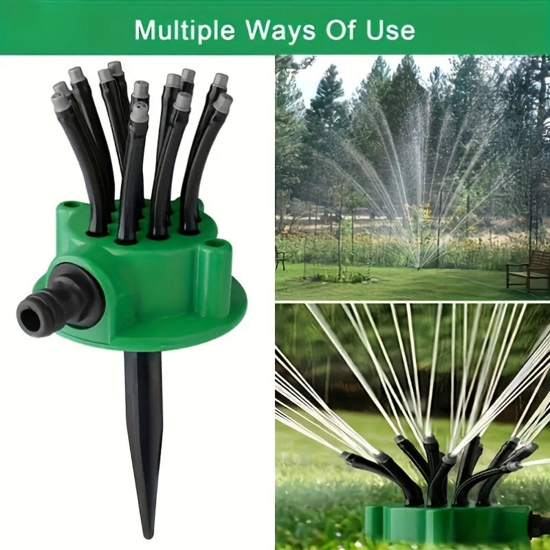 360° Rotating Garden Sprinkler – Multi-Head Lawn Watering Nozzle Garden Sprinkler Babs