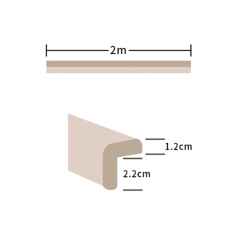 2M L-Shaped Baby Safety Edge Guard Strip | Soft NBR Bumper Edge & Corner Guard Babs