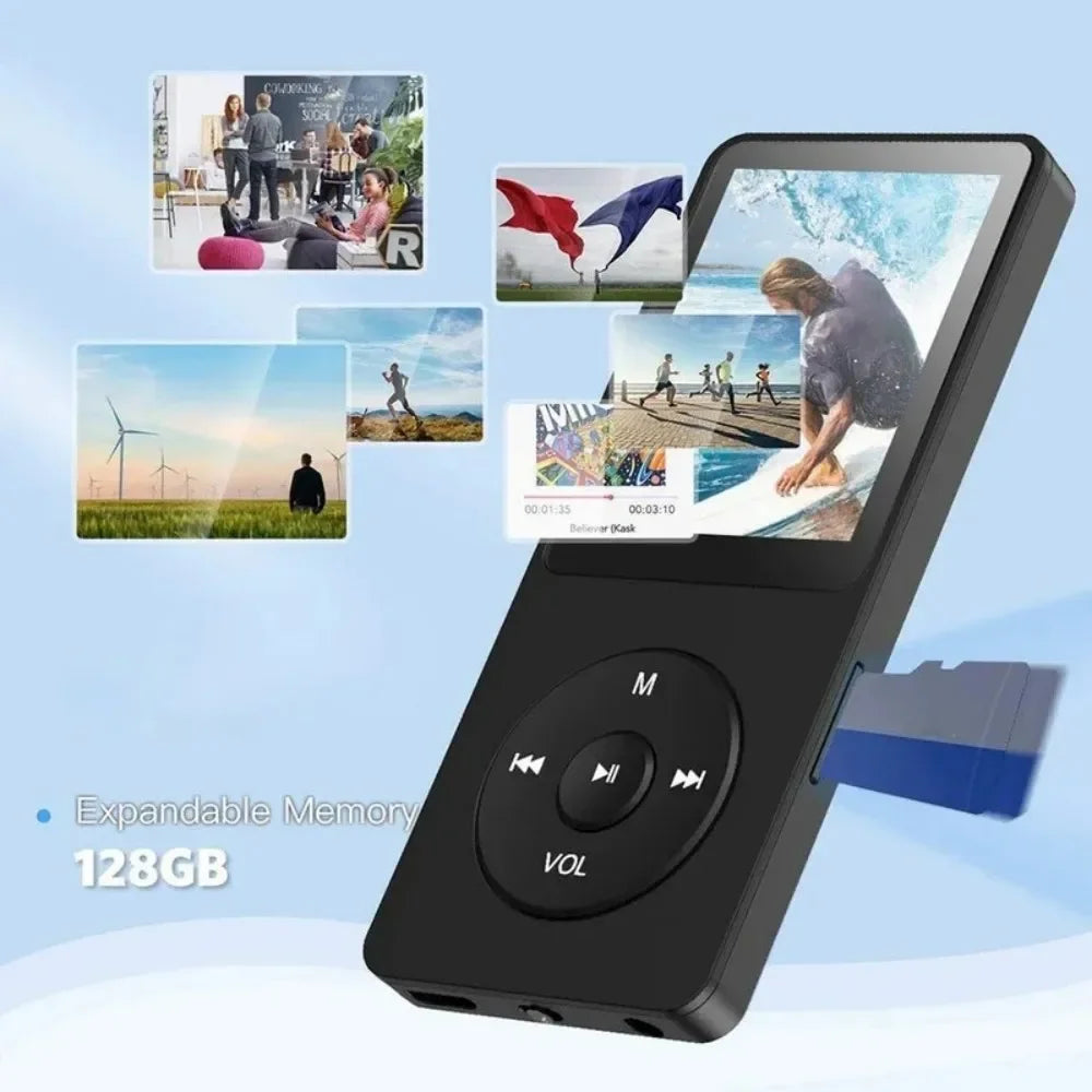 KEBIDUMEI BT 5.0 MP3 MP4 Player | Speaker, FM, E-Book, 128GB TF Portable MP3 MP4 Player Babs