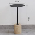 Round Marble Side Table – Luxury Vintage Coffee Table & Iron Frame Marble Side Table Babs 32X32X60CM