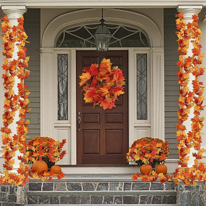 Artificial Autumn Leaf Vine Garlands – Wedding & Home Décor Artificial Flower Garland Babs