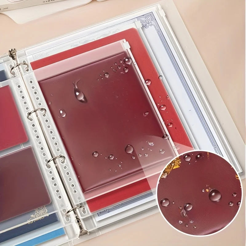 PP Binder Storage Booklet A4/A5/B5 – ID & Document Organizer Document Storage Binder Babs