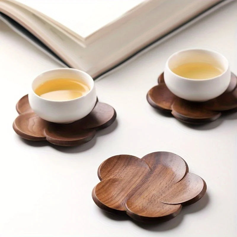 Handcrafted Black Walnut Wood Coaster & Tea Cup Holder Wood Coaster Babs