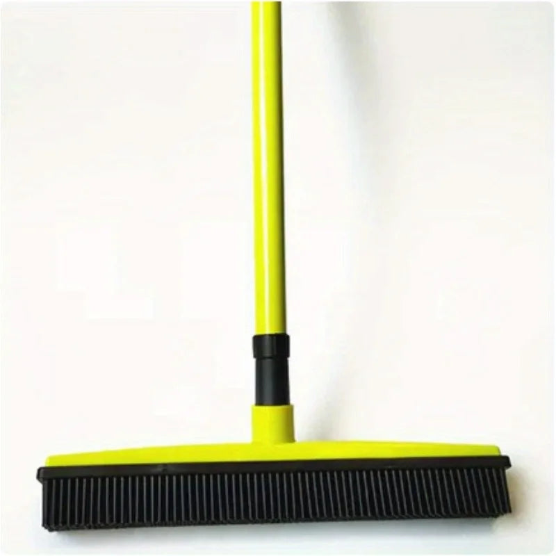 Pet Hair Rubber Broom & Squeegee – Multi-Surface Floor Brush Pet Hair Broom Babs Green