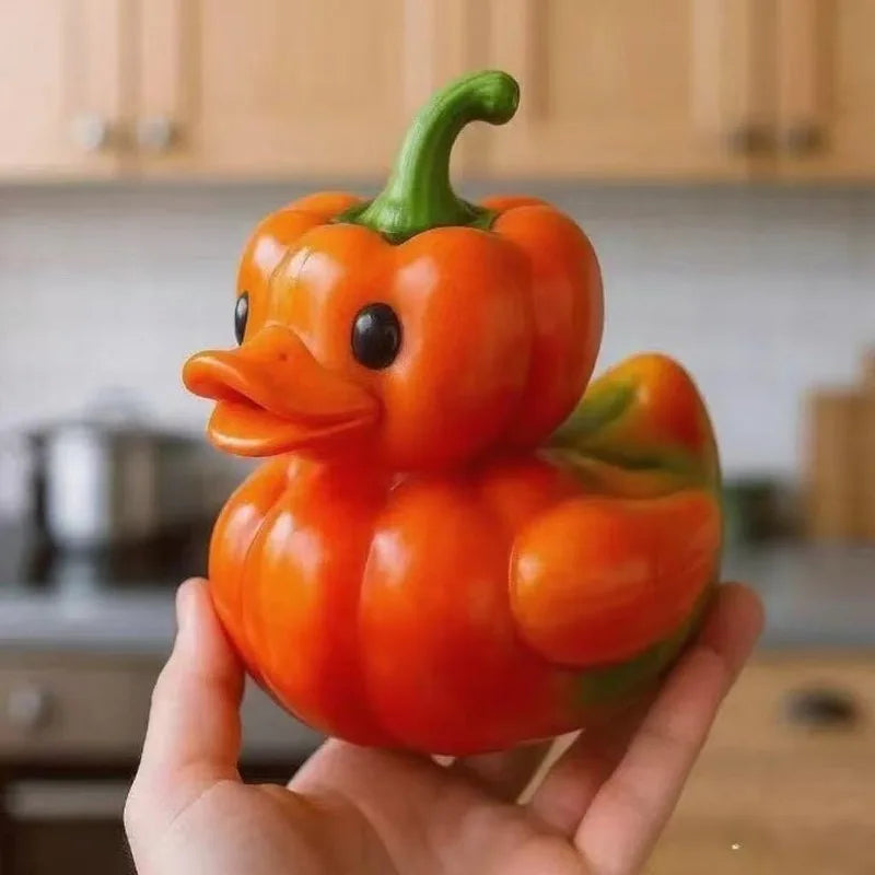 Cute Vegetable Duck Resin Figurine – Desktop & Home Decor Gift Resin Desk Figurine Babs
