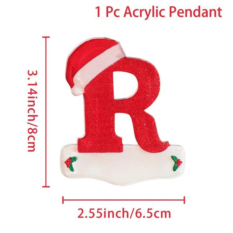 Christmas Acrylic Letter Pendants – Xmas Tree Ornaments 2024 Christmas Tree Ornament Babs R