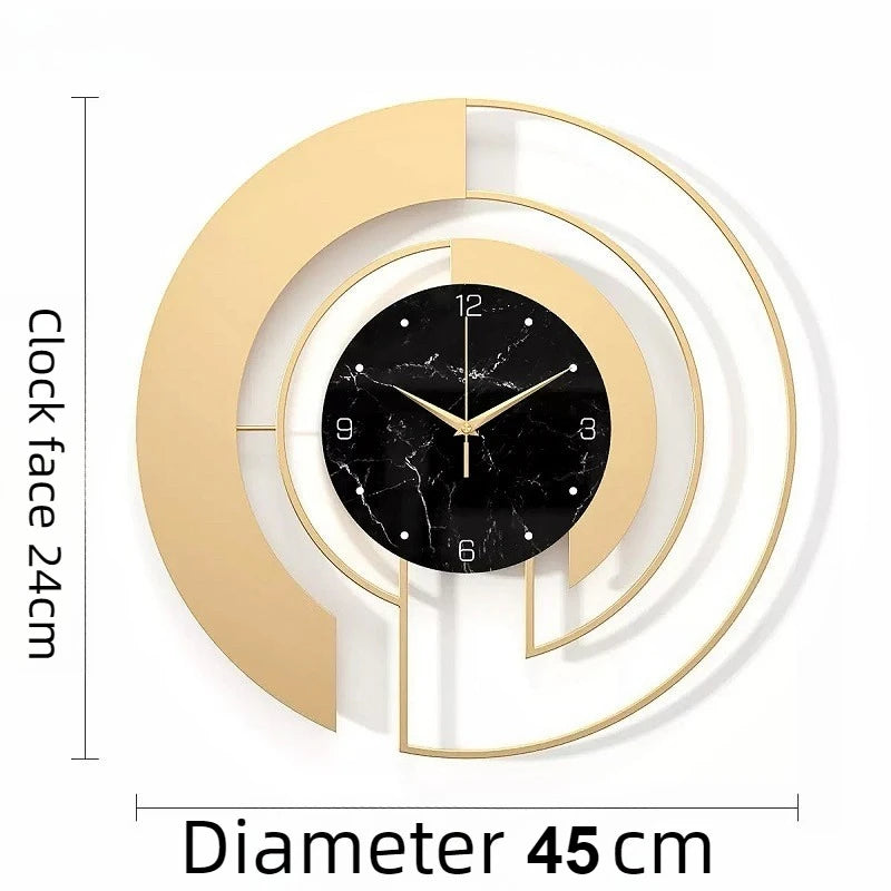 Large Modern Metal Wall Clock 45CM – Minimalist Round Décor Metal Wall Clock Babs